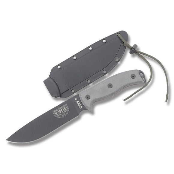 ESEE Model 6P - Gray Micarta Handles - 1095 Blade - ES6PB - SNK/WTO - Home Office