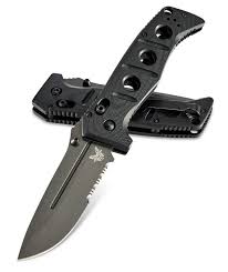 Benchmade Adamas - Folding Knife - DLC CPM-Cruwear Serrated Blade - 275SGY-1