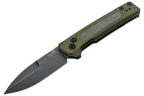 Kershaw Launch 22 - Olive Green Aluminum Handles - Black Canvas Micarta Inlay - Blackwash MagnaCut Blade - 7205