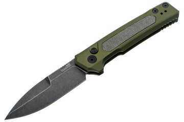 Kershaw Launch 22 - Olive Green Aluminum Handles - Black Canvas Micarta Inlay - Blackwash MagnaCut Blade - 7205