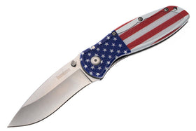 Kershaw Blur - USA Flag Aluminum - Stonewash 14C28N Blade - 1670USA - SNK/WTO - Home Office