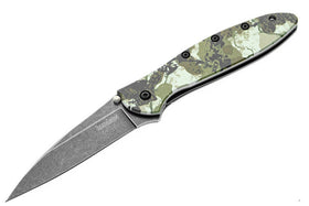 Kershaw Leek - King's Camo - Aluminum Handle - BlackWash 14C28n Blade - 1660KC