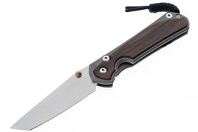 Chris Reeve Knives Large Sebenza 31 - Macassar Ebony Inlay - Glass Blasted - Tanto - L31-1134
