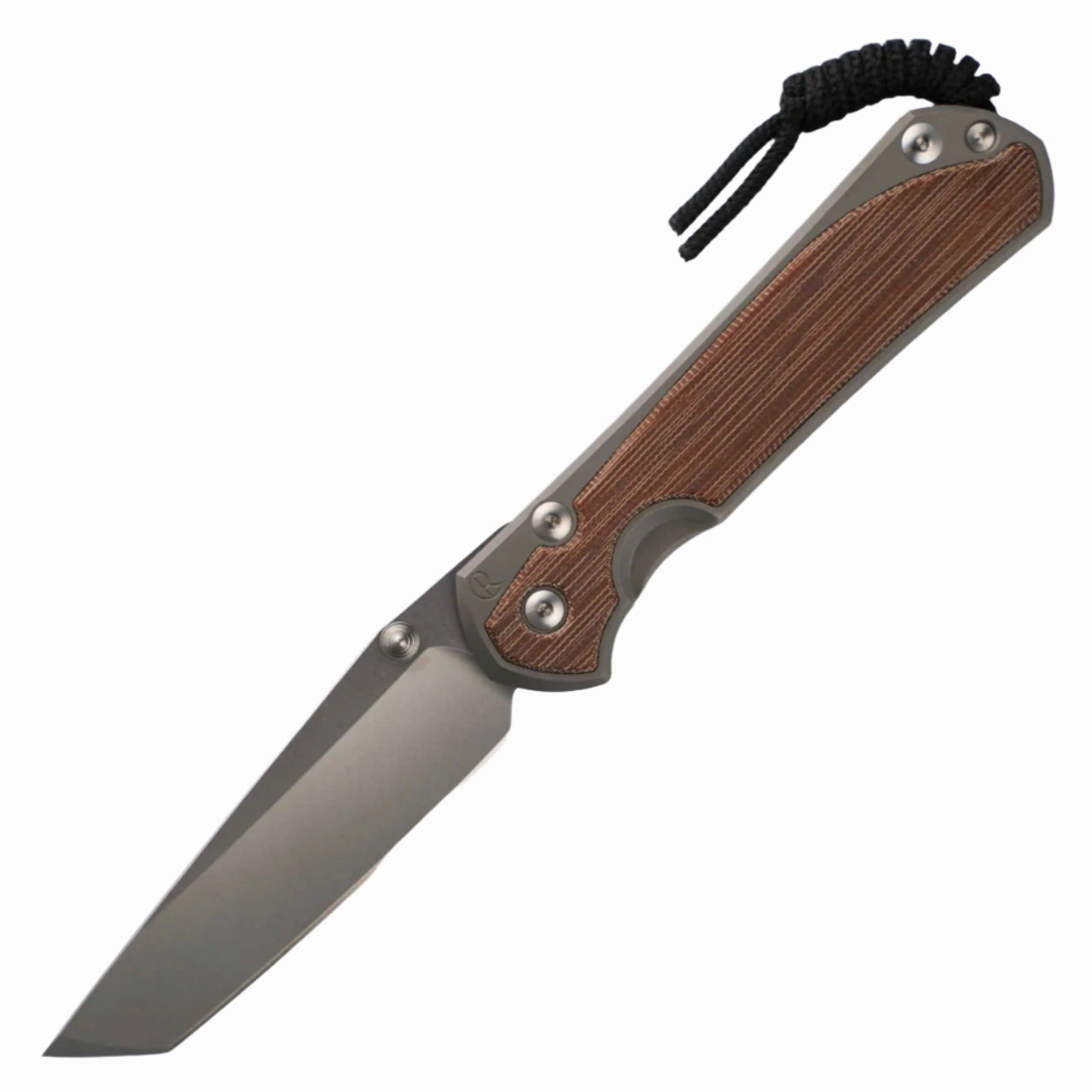 Chris Reeve Knives Large Sebenza 31 - Natural Canvas Micarta Inlay - Tanto - Glass Blasted - L31-1234
