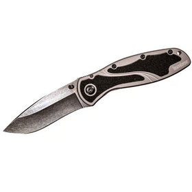 Kershaw Blur - Gray Aluminum Handle with Trac-Tec Inserts - 14C28N Blackwash Blade - 1670BGBW - SNK/WTO - Home Office