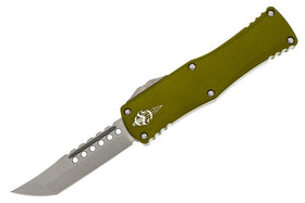 Microtech Hera Hellhound - OD Green Handle - Stonewashed M390 Blade - Signature Series - 919-10ODS - SNK/WTO - Home Office