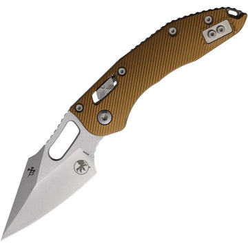 Microtech Stitch Ram-Lok - Fluted Tan Aluminum - S/E Stonewash Blade - MCT16901