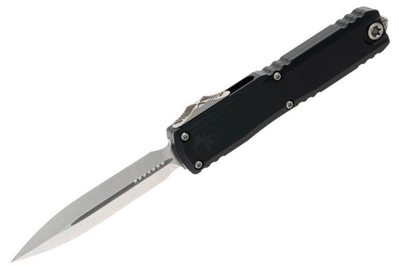 Microtech Ultratech ZBP - Black Handle - D/E Stonewashed Blade - 1122-10