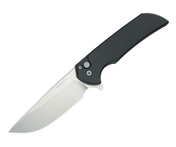 Pro-Tech Mordax MX101 - Solid Black Handle - Stonewash MagnaCut Blade - PROTECH-MX101