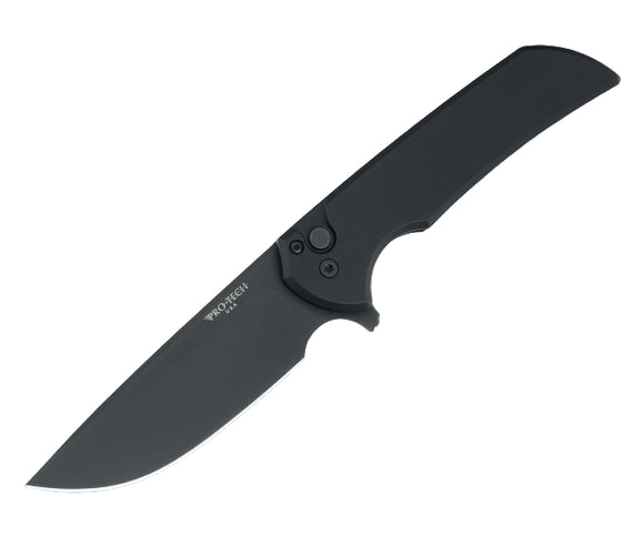 Pro-Tech Mordax MX103 - Solid Black Handle - DLC MagnaCut Blade - PROTECH-MX103