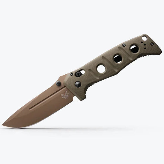 Benchmade Adamas - Folding Knife - CPM-Cruwear - FDE Plain Blade - 275FE-2