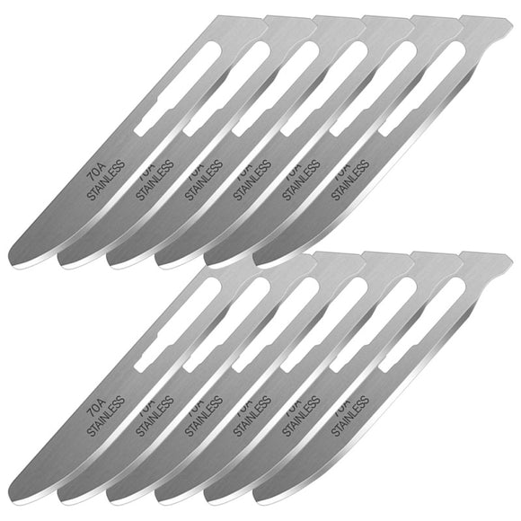 Havalon 70A Blunt Tip Blades - 2.75" Stainless - 12 Pack - SSC70ADZ