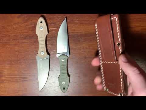 GiantMouse Knives GMF3 - Green Canvas Micarta - Fixed Blade - N690-2