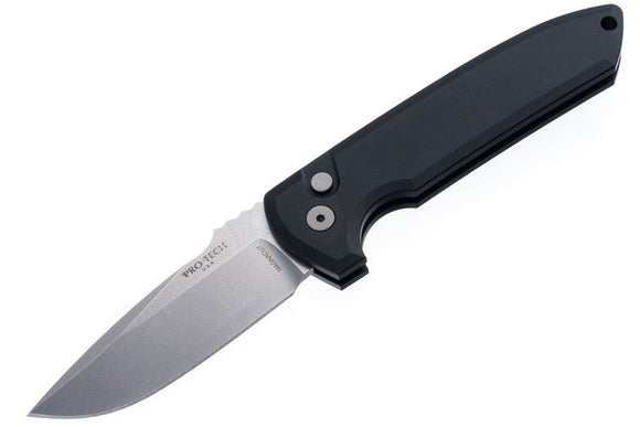 Pro-Tech Rockeye - Black Aluminum Handle - Stonewashed MagnaCut Blade - LG3101 - SNK/WTO - Home Office