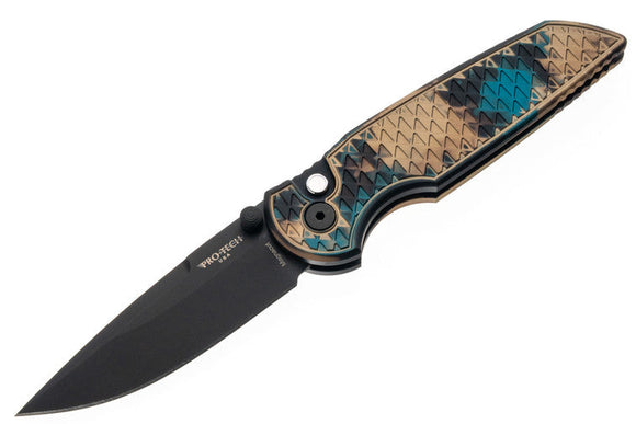 Pro-Tech TR-3 Integrity - Shipwreck Relic Textured Handle - Black DLC MagnaCut Blade - INT1106-SHIPWRECK