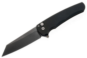 Pro-Tech Malibu Reverse Tanto - Green Textured Handle - Smoky Grey DLC MagnaCut Blade - 5406-SG