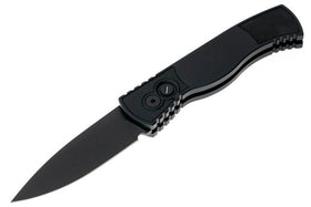 Pro-Tech TR-2 Operator - Black Handle - Black MagnaCut Blade -