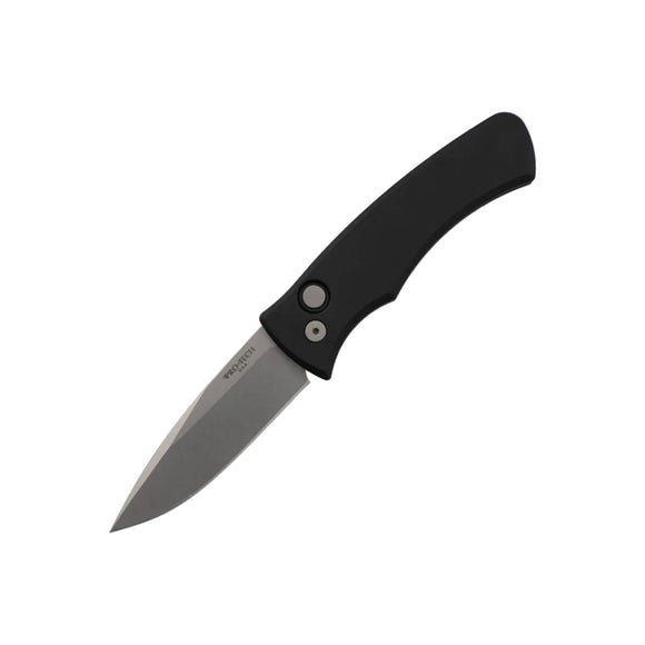 ProTech Duke 2 - Smooth Black Aluminum - Stonewash Magnacut Blade - DUKE2101