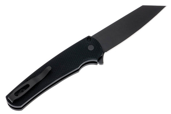 Protech Malibu Fipper - Black Textured Handle - Black Reverse Tanto Magnacut Blade - 5406