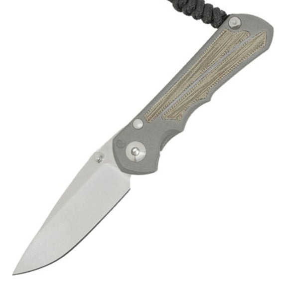 Chris Reeve Knives Small Inkosi - Drop Point - Natural Canvas Micarta Inlay - SIN-1014