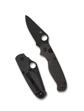 Spyderco ButtonUp - Carbon Fiber/G-10 Laminate Scales - Black Finish 8Cr13Mov - C275CFPBK