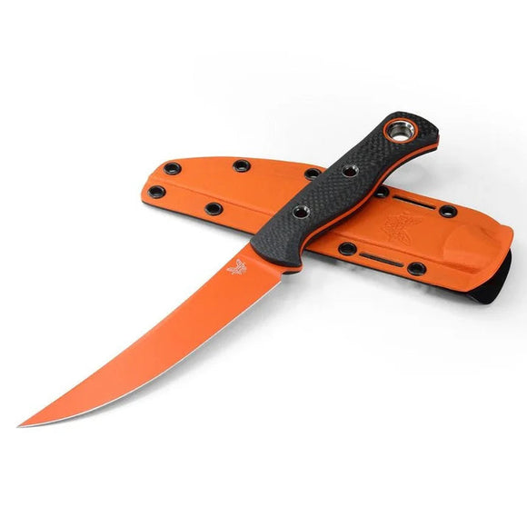 Benchmade Meatcrafter - Carbon Fiber Handle - CPM-S45VN - Fixed Blade - 15500OR-2