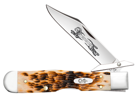 Case XX Cheetah Cub - Amber Bone Peach Seed Jig Handle - Tru-Sharp Steel - 10812