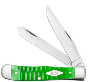 Case XX Trapper Knife - Bright Green Bone - Tru-Sharp Steel - 11440 - SNK/WTO - Home Office