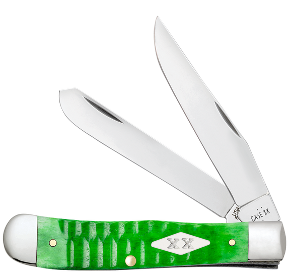 Case XX Trapper Knife - Bright Green Bone - Tru-Sharp Steel - 11440 - SNK/WTO - Home Office
