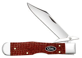 Case XX™ Cheetah Cub - Dark Red Burlap Micarta - Carbon Steel - 12277