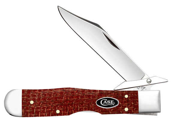 Case XX™ Cheetah Cub - Dark Red Burlap Micarta - Carbon Steel - 12277