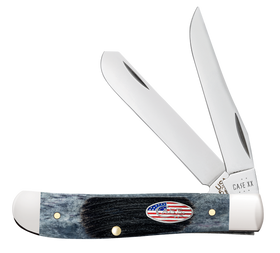 Case XX Mini Trapper - Stars & Stripes Gray Bone - Tru-Sharp Stainless - 53066 - SNK/WTO - Home Office