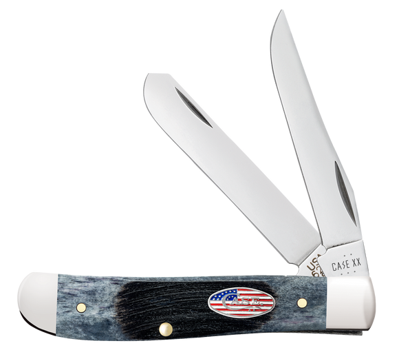 Case XX Mini Trapper - Stars & Stripes Gray Bone - Tru-Sharp Stainless - 53066