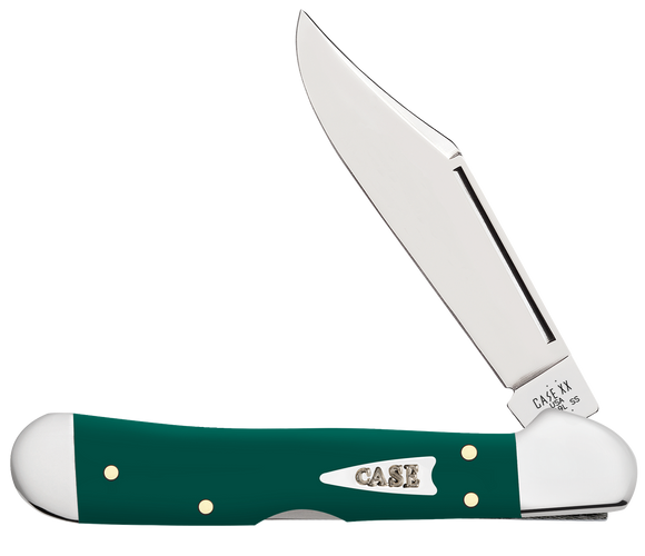 Case XX Mini Copperlock - Smooth Spruce Green Synthetic Handle - 64534