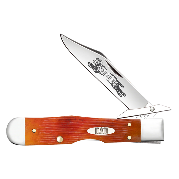 Case Cheetah Cub - Tequila Sunrise Bone Barnboard Jig - Tru-Sharp Steel - 13363
