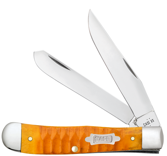Case Trapper - Persimmon Orange Gator Jig Bone - Carbon Steel Blades - 38070 - SNK/WTO - Home Office