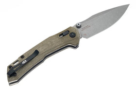 Zero Tolerance 0203GRM390 Factory Special Series - DuraLock - Olive Drab Micarta Handle - Working Finish M390 Blade - 0