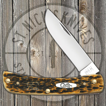 Case Sod Buster Jr - Amber Bone - Stainless Steel - 00245
