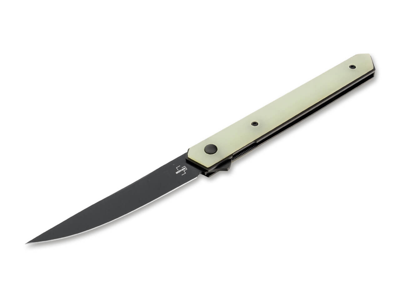 Boker Plus - Kwaiken Air Flipper Knife - VG-10 Black Blade - Jade G10 Handles - 01BO343