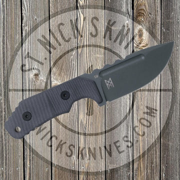 Boker Plus Little Dvalin Fixed Blade Knife 3.15" D2 Black Drop Point, Black G10 Handles, Black Kydex Sheath - 02BO033