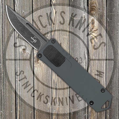 Boker Plus USB OTF - Grey Aluminum Handle - D2 Steel - Automatic - 06EX276S01