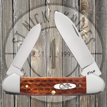 Case - Canoe - Pocket Worn - Corn Cob Jig - Harvest Orange Bone - 07402