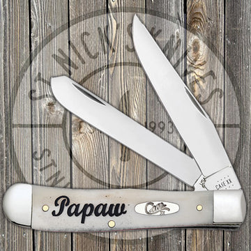 Case Trapper - Natural Smooth Bone - "Papaw" - 10430