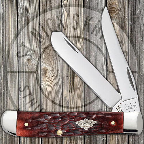 Case Mini Trapper - Cigar Box - Peach Seed Jig Walnut Bone - SHOT Show 2020 - 10439