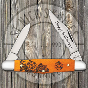 Case Half Whittler - Happy Halloween - Orange Bone - 10602