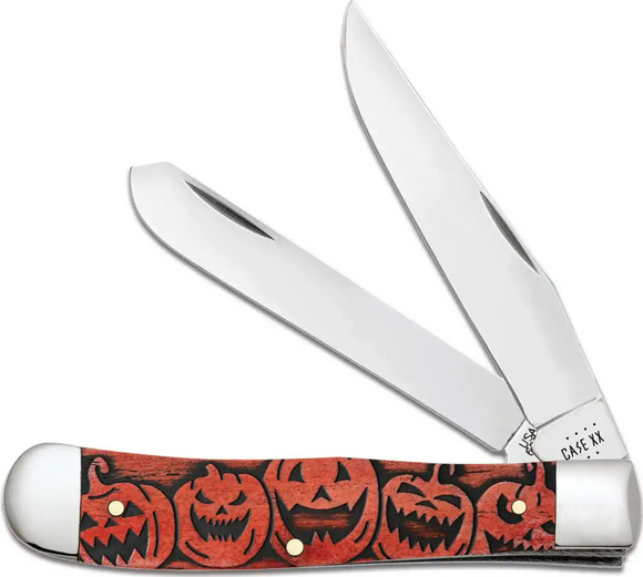 Case Trapper - Orange/Black Wash Bone w/Jack-O-Lantern - Halloween 2022 - 10614