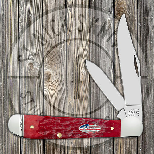 Case Copperhead - Dark Red Bone - Peach Seed Jig - Stars and Stripes - 10730