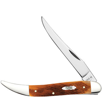 Case Medium Texas Toothpick  - Sawcut Jog Amber Bone - 10732