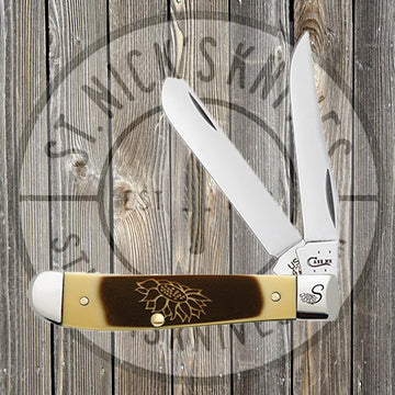 Case - Sunflower Brown Over Cream - Synthetic - Mini Trapper - 10825