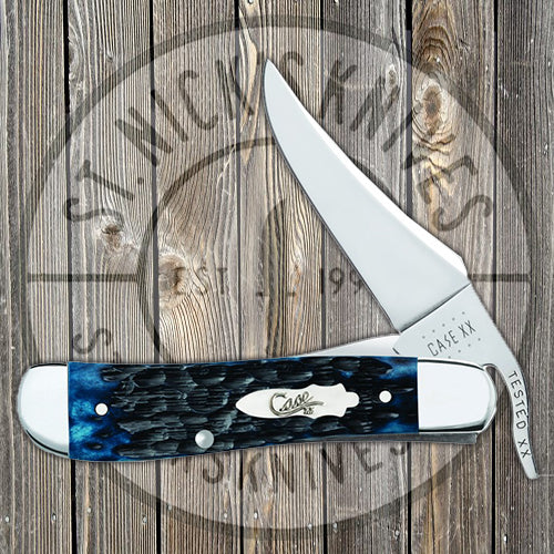 Case RussLock - Blue Denim Peach Seed Jigged Bone - 10884